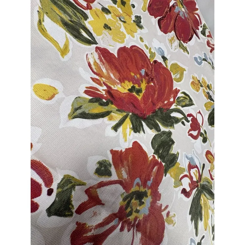 CYNTHIA ROWLEY 100% Polyester Orange Floral Tablecloth 60 x 100